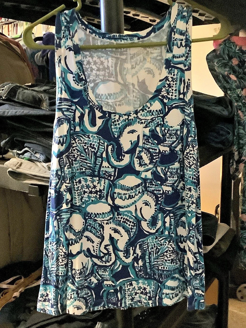 Lilly Pulitzer Printed tank top in Blue & White